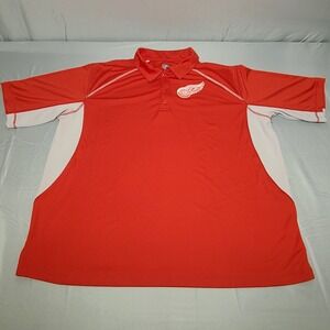 Detroit Red Wings Polo XXL NHL Hockey Town Logo Sports Apparel Casual Modern